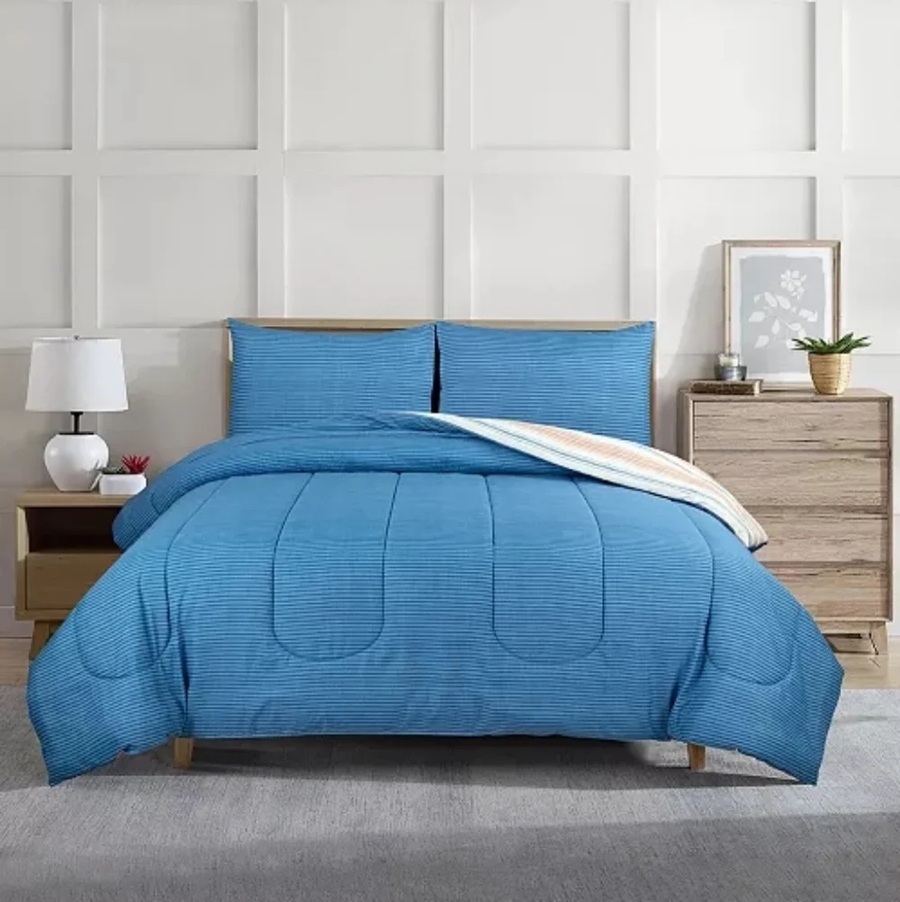 Macy's Twin XL 2 Pc Stripe Comforter Set NWT